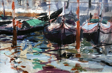 Gondolas in Oil - Detail